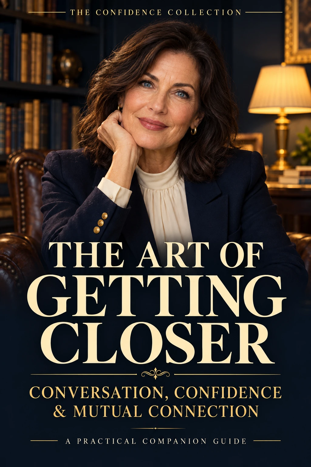 The Art of Getting Closer cover: a mature woman in navy